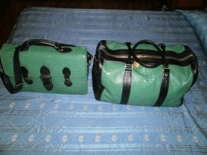 Dr. Atty. Noel G. Ramiscal's designed green and black leather portfolio and travelling bag