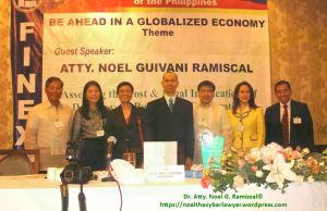 Dr. Atty. Noel G. Ramiscal with some of the FINEX officers, March 2007