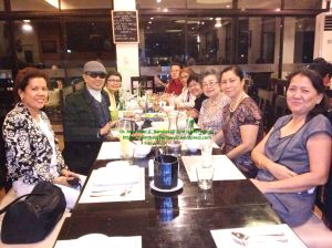 Dr. Ramiscal dining with the elegant IBP Iloilo Pres. Atty. Hiballes, the lovely (ret) Judge Pison, and the wonderful staff of UP IAJ, SC and IBP Iloilo, Oct. 28, 2015