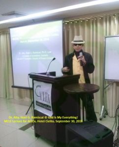 Dr. Atty. Noel G. Ramiscal at his ACLEx MCLE lecture, Hotel Cielito, September 30, 2016